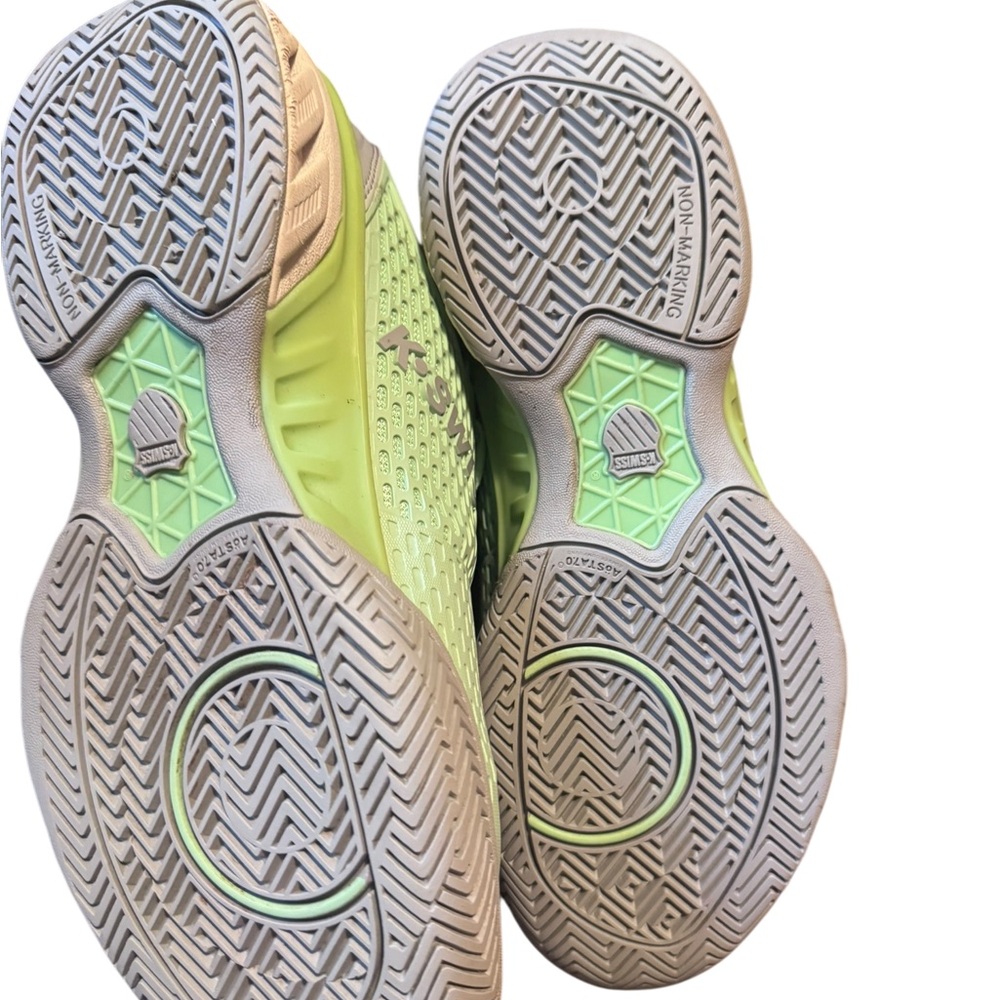K-Swiss Women’s Court Shoes Green Grey Non Marking Indoor SZ 9 - Picture 9 of 16